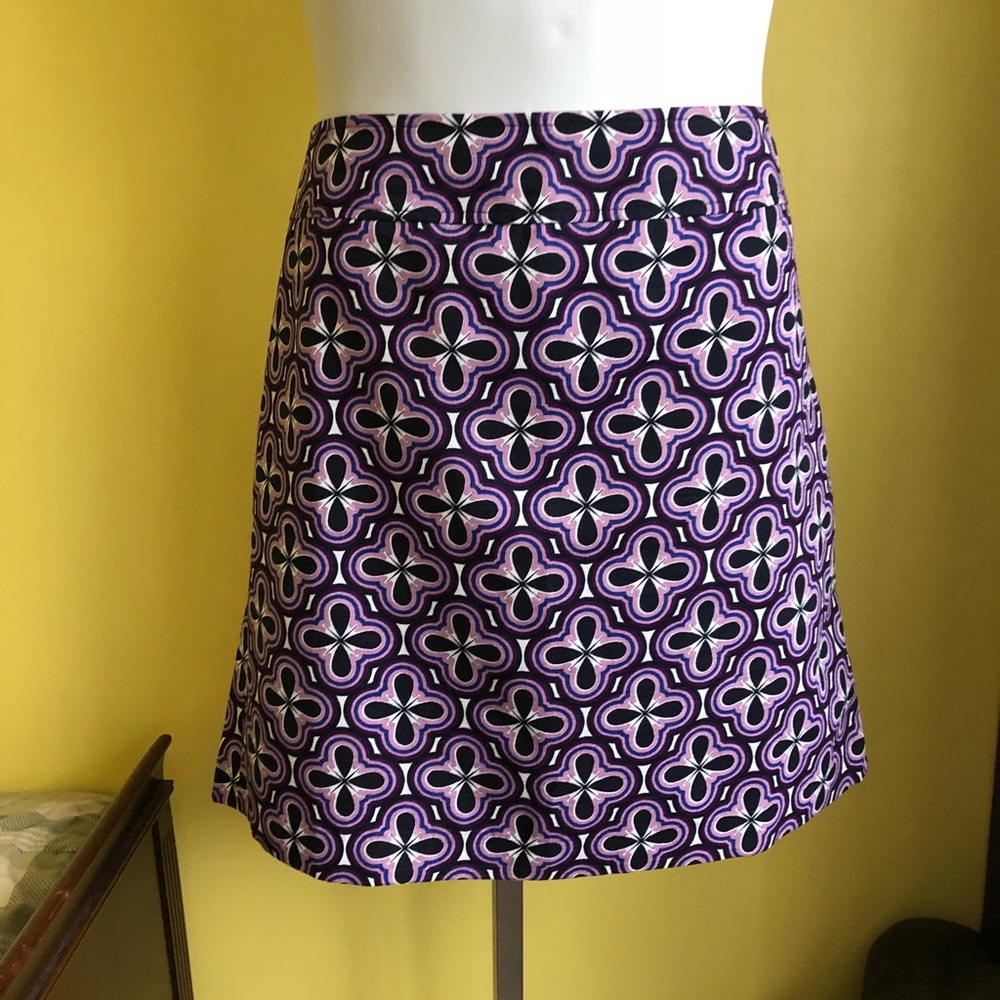 ANN TAYLOR Purple Black A line Skirt sz 18